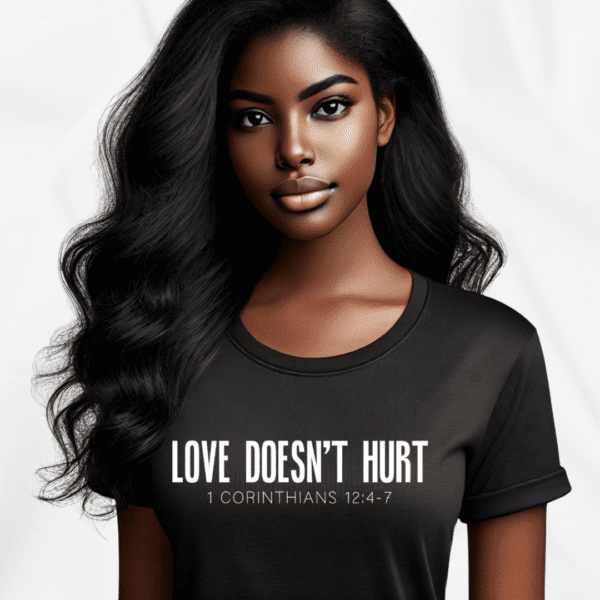 beautiful woman on faith based tshirt